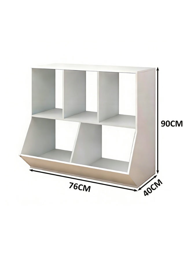 YY-ريشير رفوف تخزين ألعاب الأطفال، رف تخزين للأطفال بارتفاع 90 سم لغرفة اللعب، غرفة المعيشة، الفصل الدراسي، غرفة النوم - Image 5